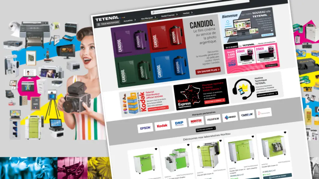 Client Tetenal Présentation D'un Site Ecommerce B2b Imprimante Photo, Matériel Et Logiciel Professionnel
