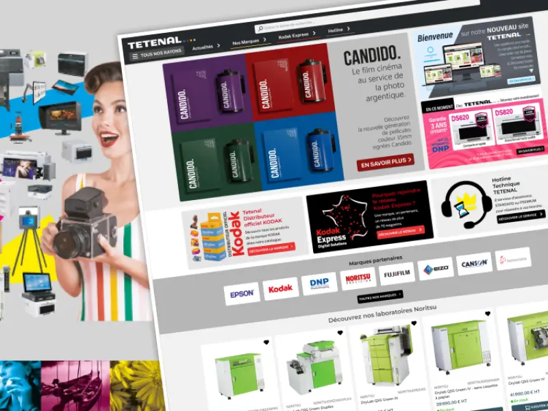 Client Tetenal Présentation D'un Site Ecommerce B2b Imprimante Photo, Matériel Et Logiciel Professionnel